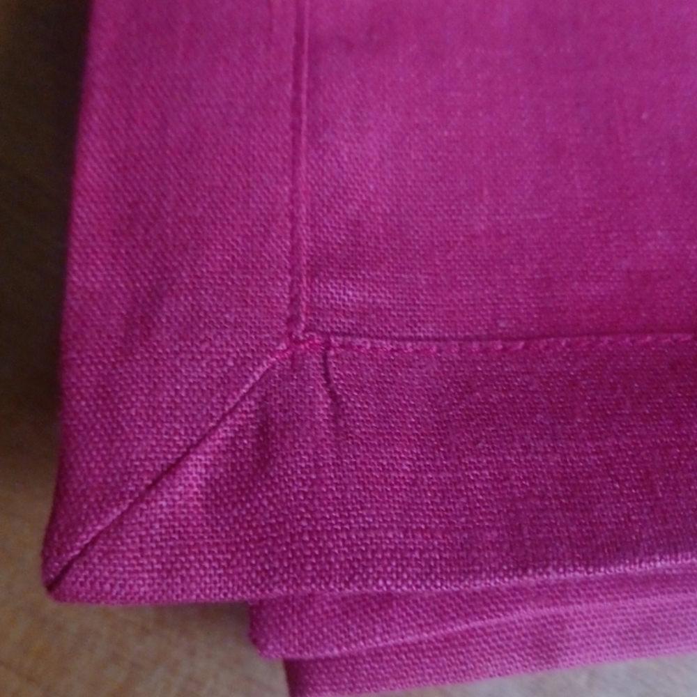 LE TELERIE TOSCANO EXCLUSIVE FIRENZE RED LINEN TABLECLOTH 68'X108 NWT" - Picture 6 of 13